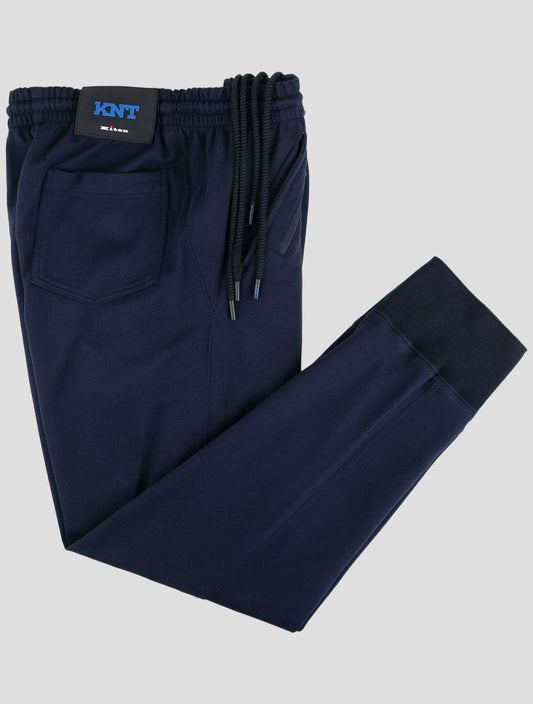 Kiton Knt Blue Cotton Jogging Pants