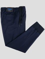 Kiton Knt Blue Cotton Jogging Pants