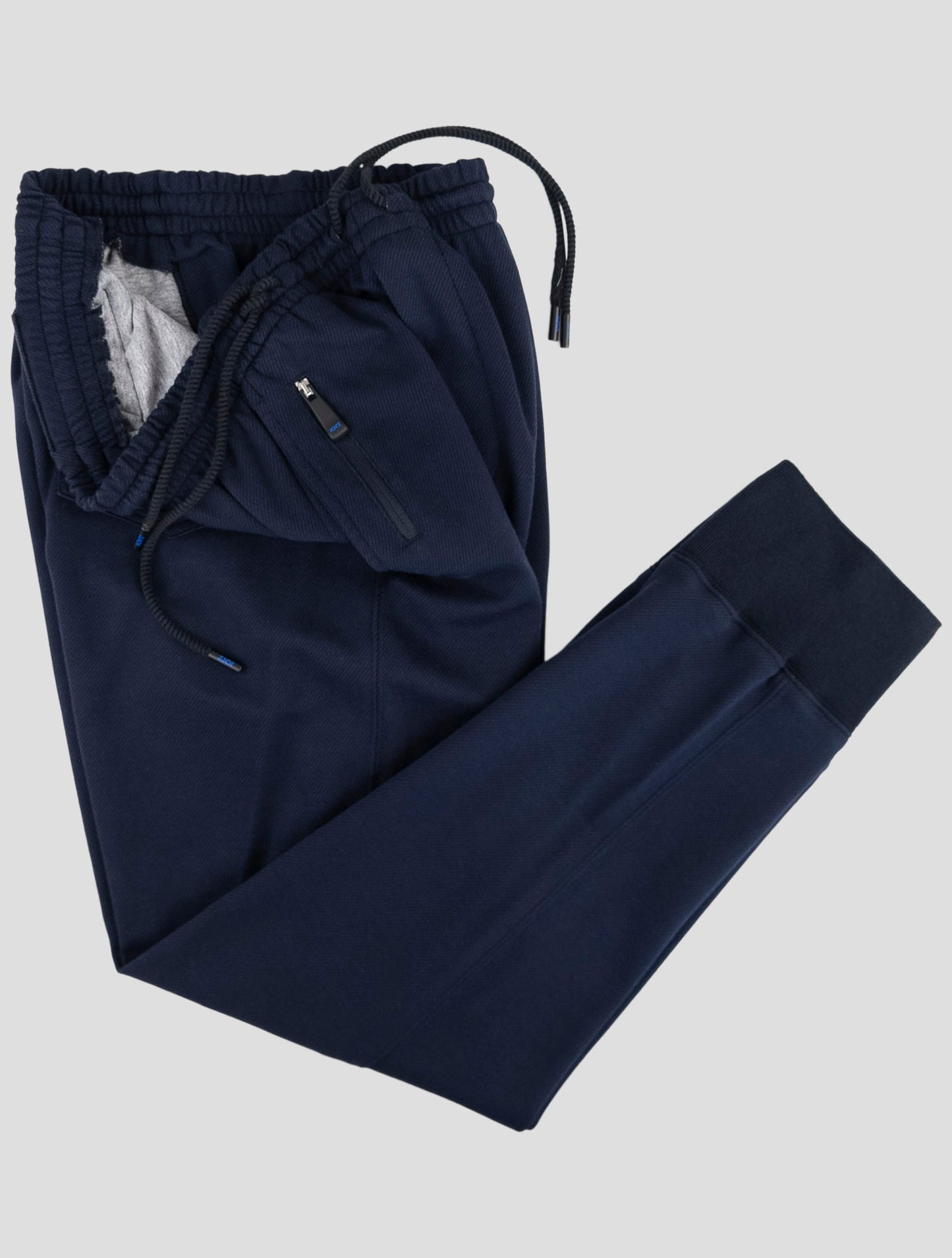 Kiton Knt Blue Cotton Jogging Pants