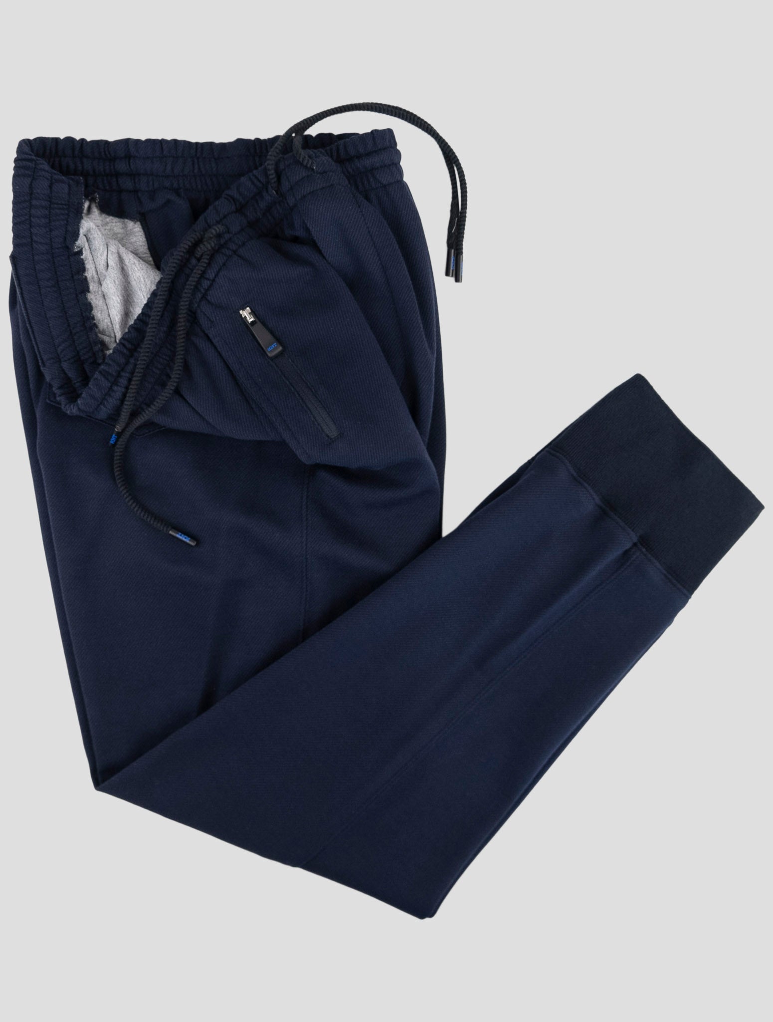 Kiton Knt Blue Cotton Jogging Pants