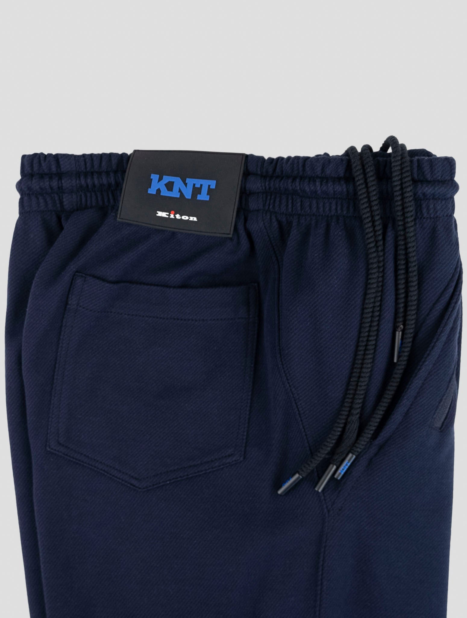 Kiton Knt Blue Cotton Jogging Pants
