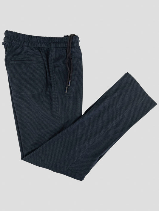Kiton Knt Blue Green Cotton Cashmere Silk  Pants