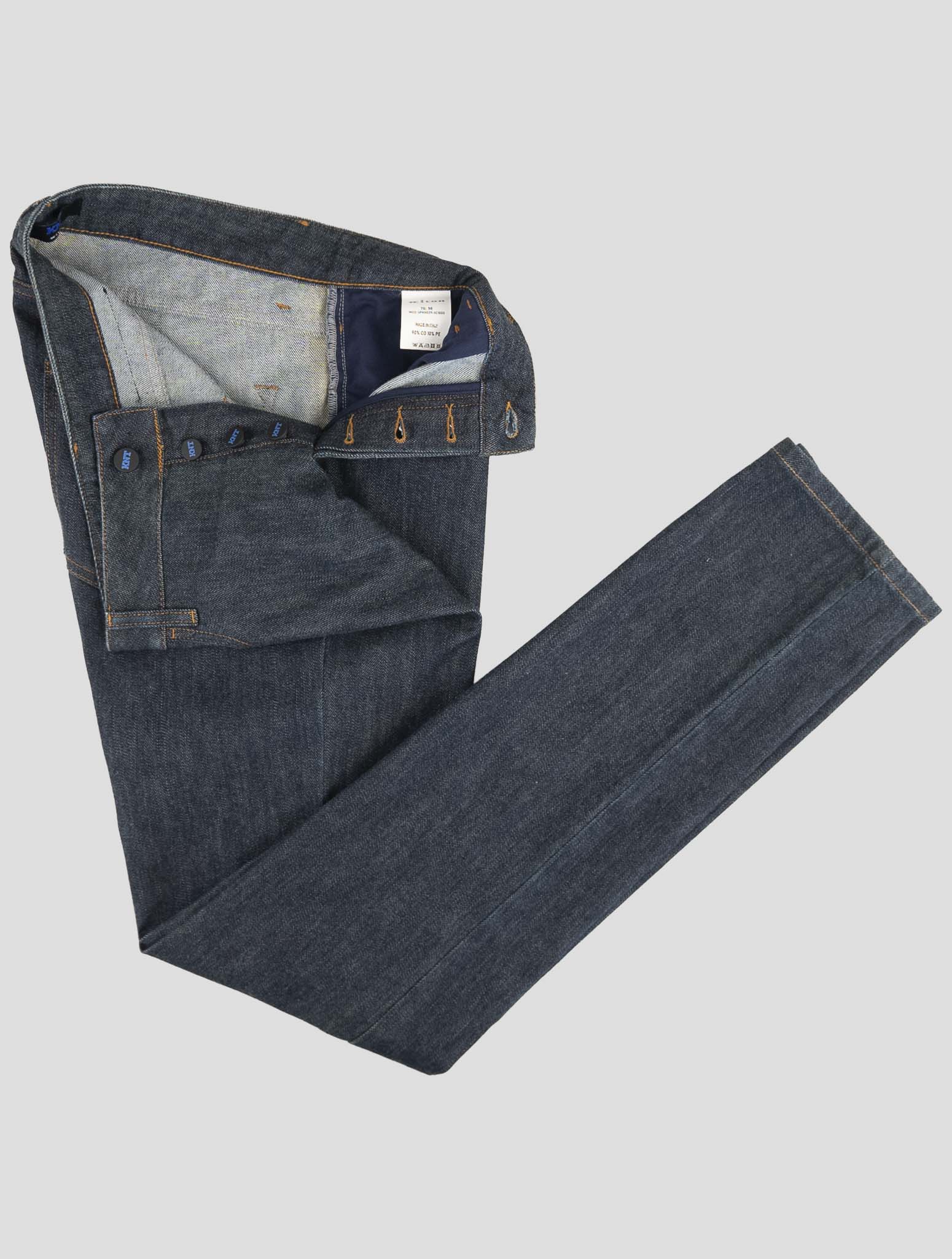 Kiton Knt Blue Cotton Pe Jeans