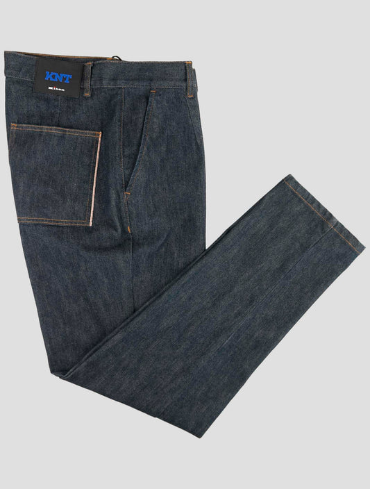 Kiton Knt Blue Cotton Pe Pants