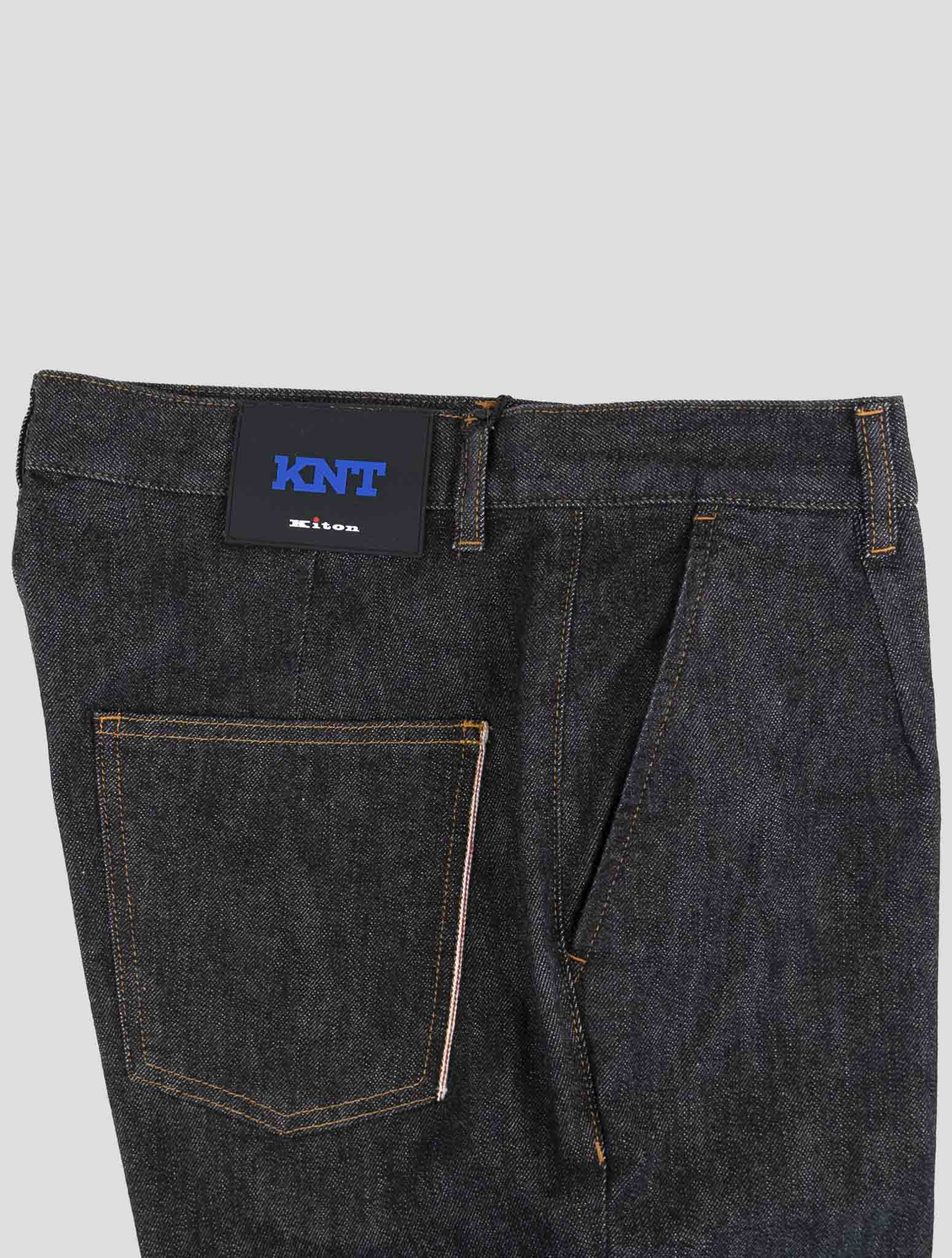 Kiton Knt Black Cotton Pe Pants