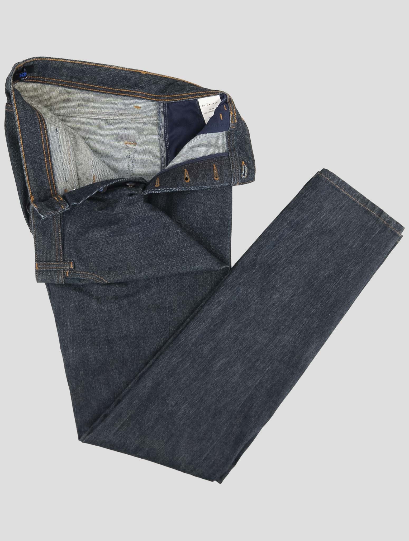 Kiton Knt Blue Cotton Pe Jeans