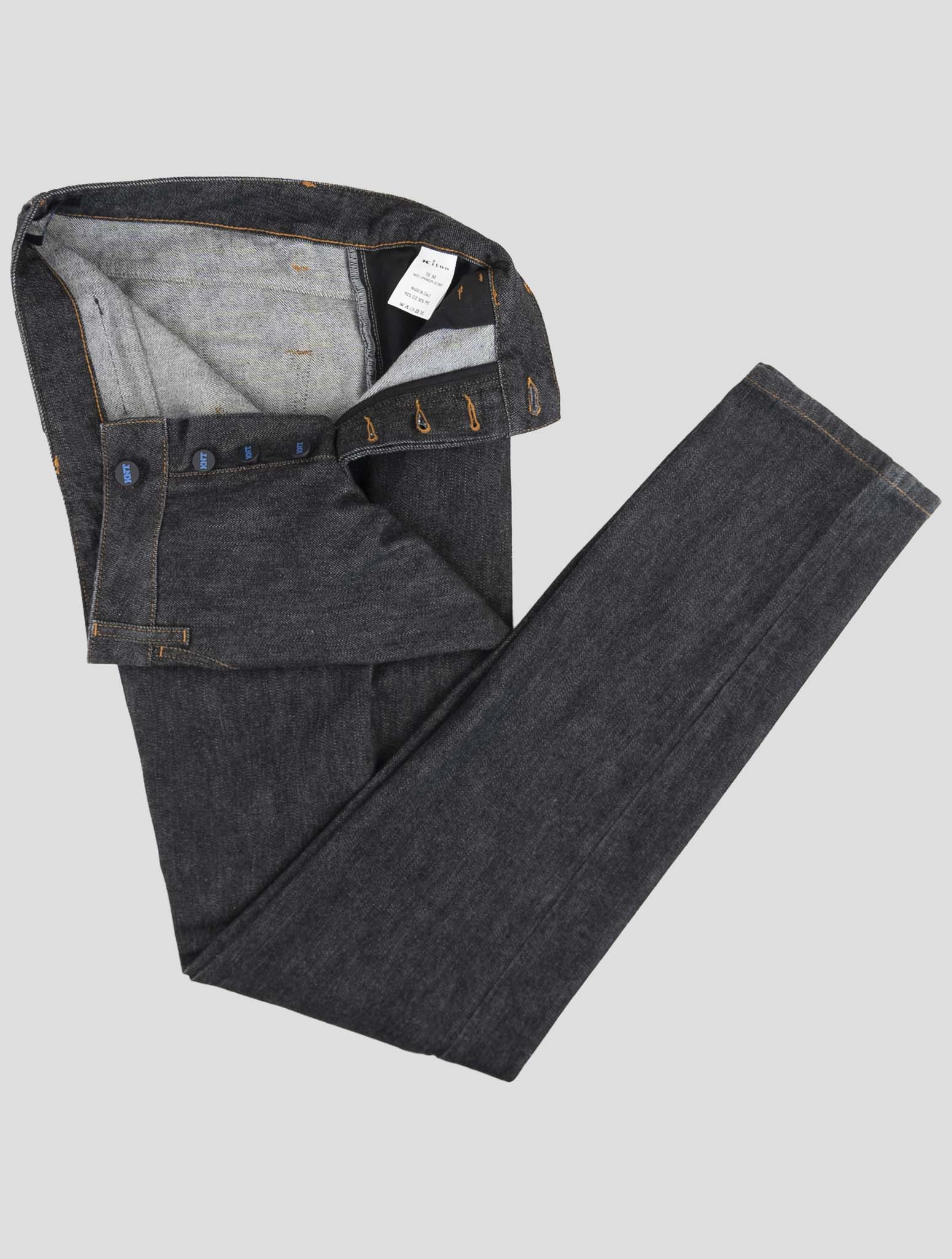 Kiton Knt Dark Gray Cotton Pe Jeans