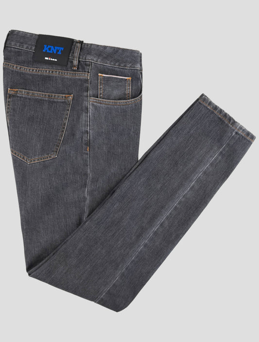 Kiton Knt Gray Cotton Pe Jeans
