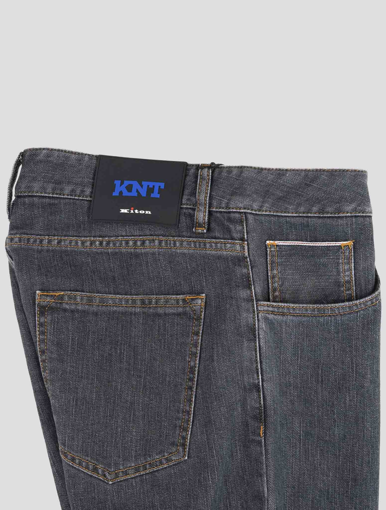 Kiton Knt Gray Cotton Pe Jeans