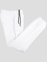 Kiton Knt White Cotton Pants