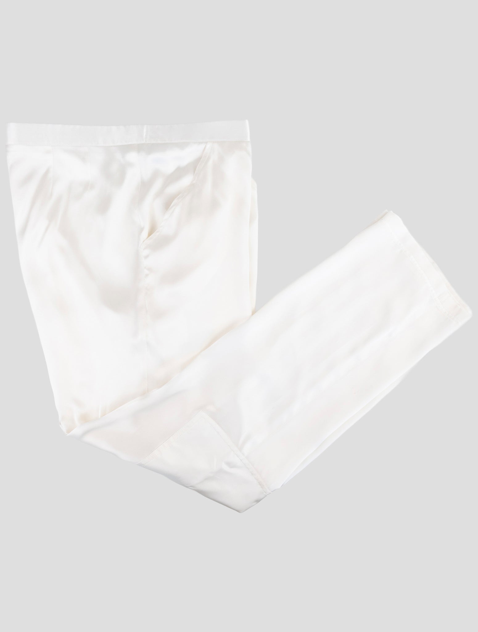Kiton Knt White Silk Jeans