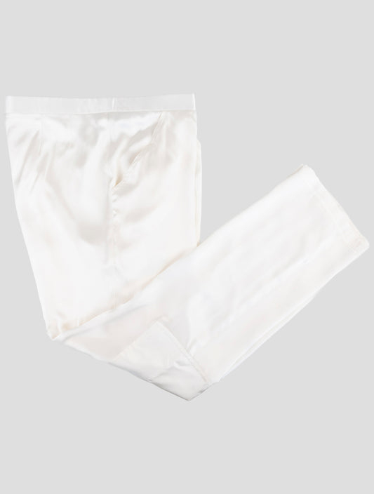 Kiton Knt White Silk Jeans