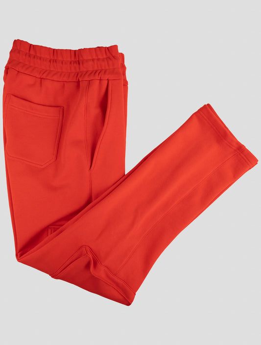 Kiton Knt Red Cotton Jogging Pants
