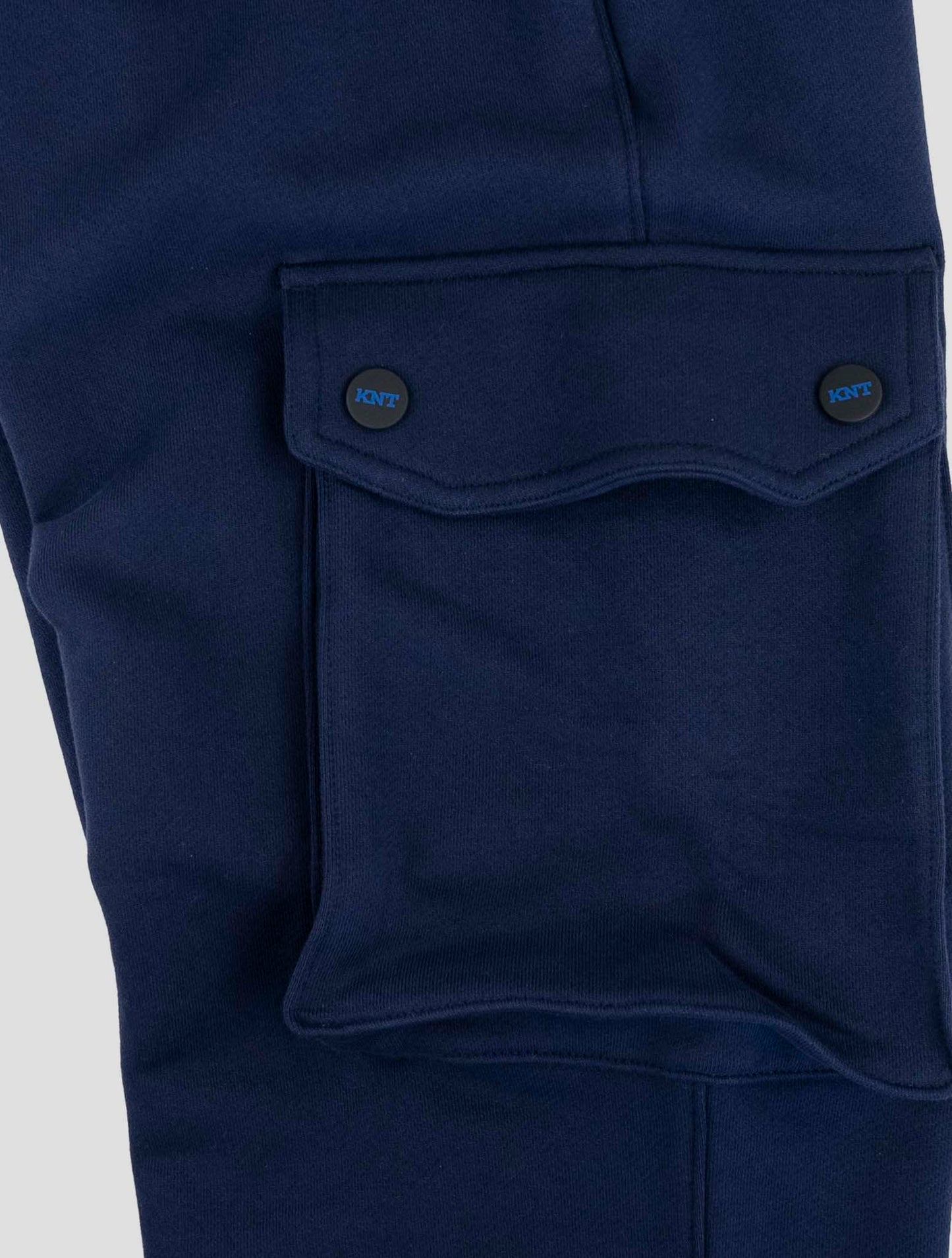 Kiton Knt Blue Cotton Jogging Cargo Pants