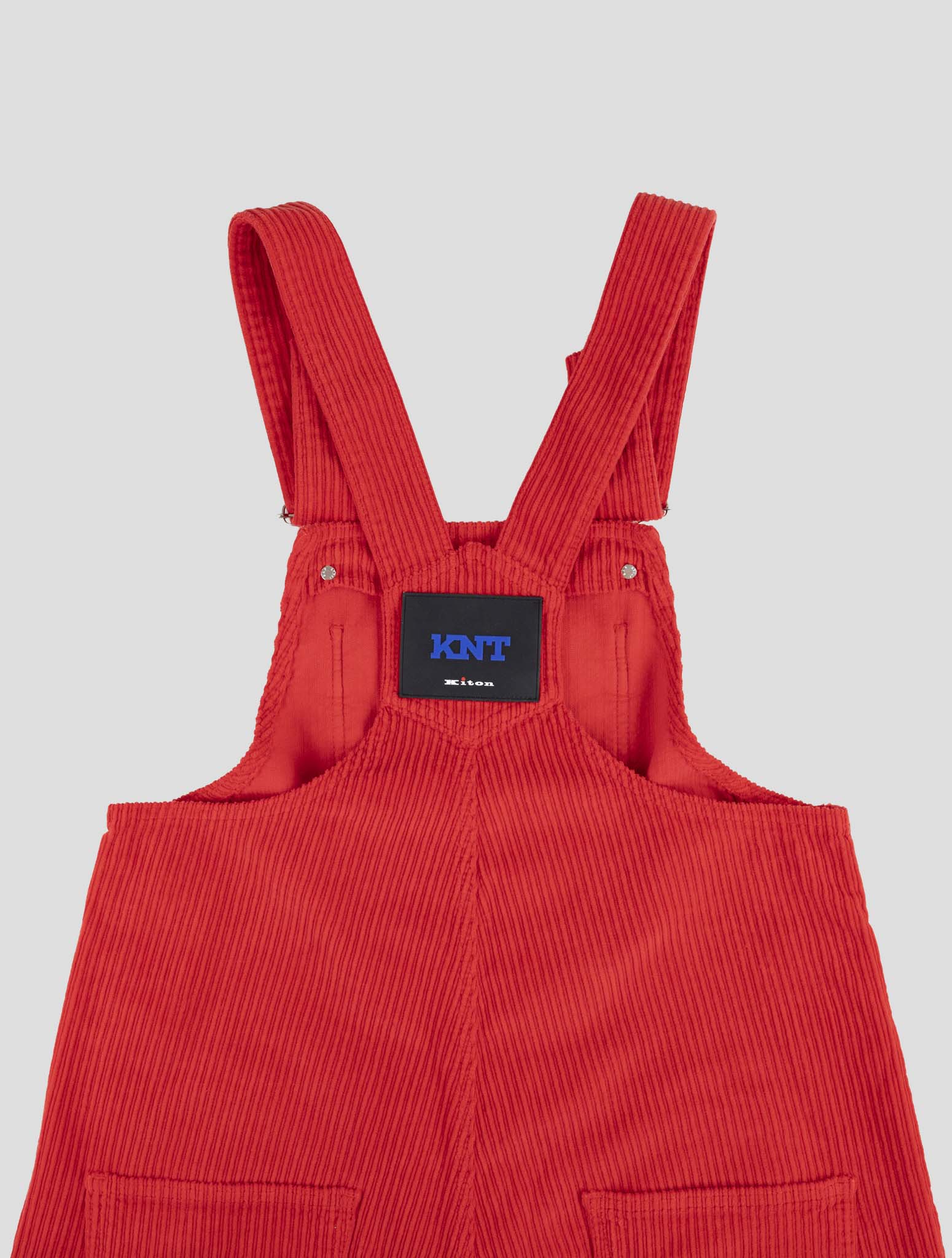 Kiton Knt Red Cotton Ea Velvet Salopette