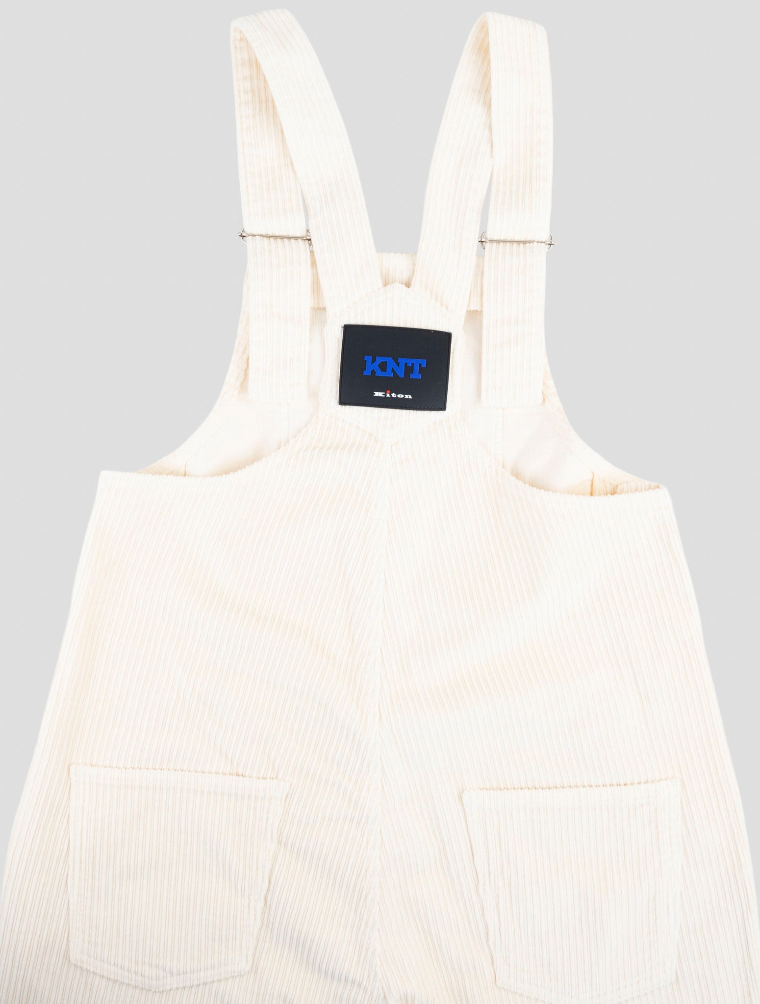Kiton Knt White Cotton Ea Velvet Salopette