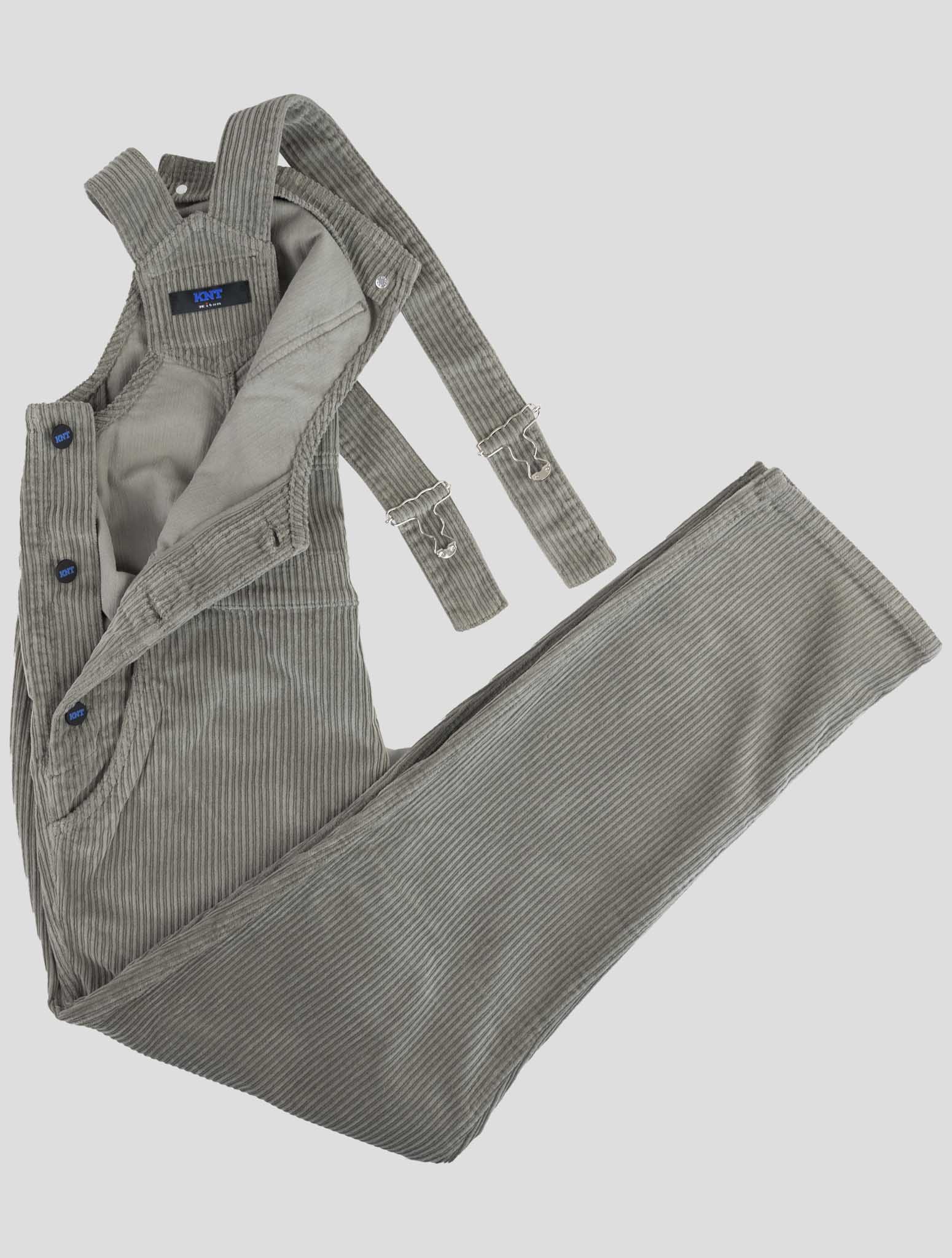 Kiton Knt Gray Cotton Ea Velvet Salopette