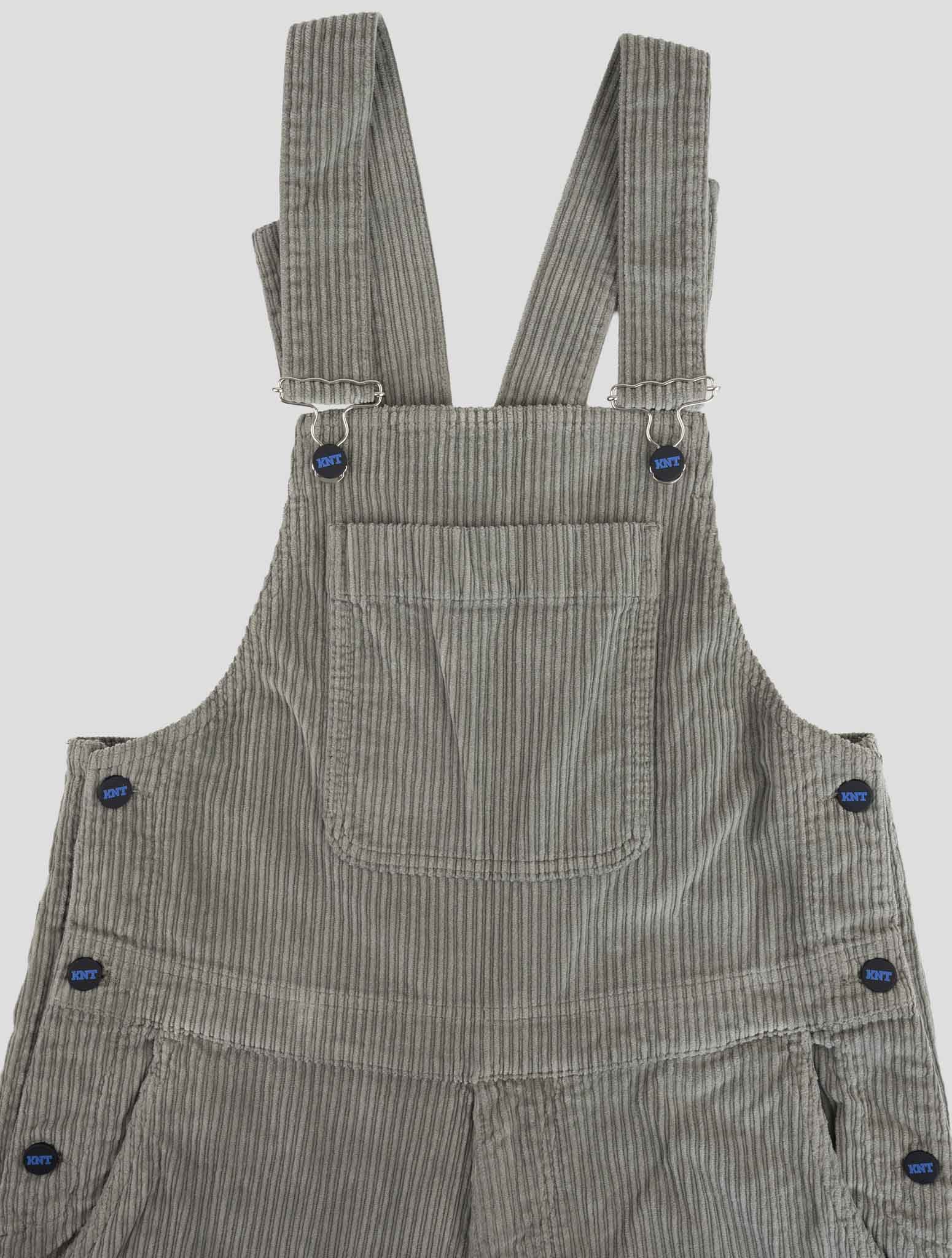 Kiton Knt Gray Cotton Ea Velvet Salopette