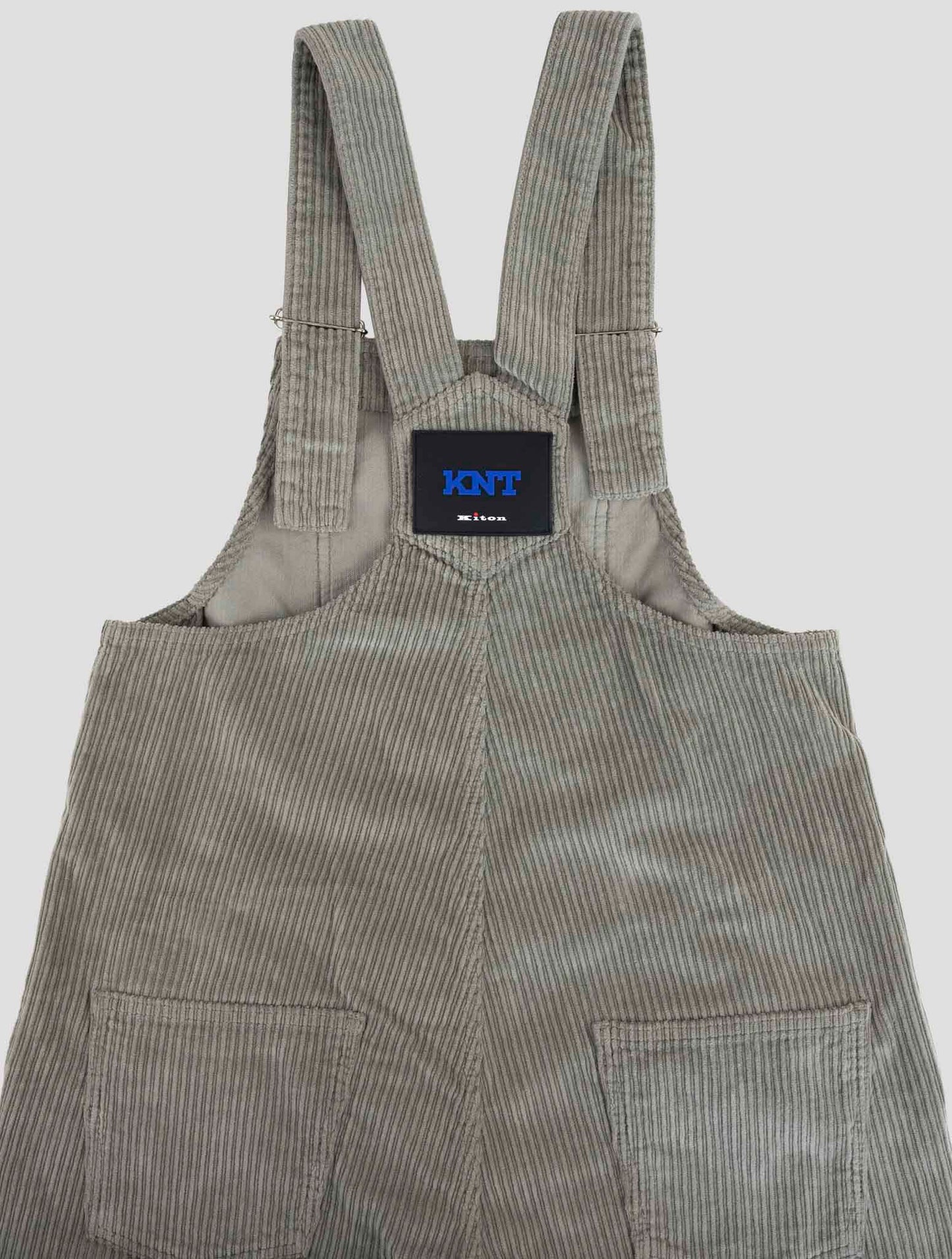 Kiton Knt Gray Cotton Ea Velvet Salopette