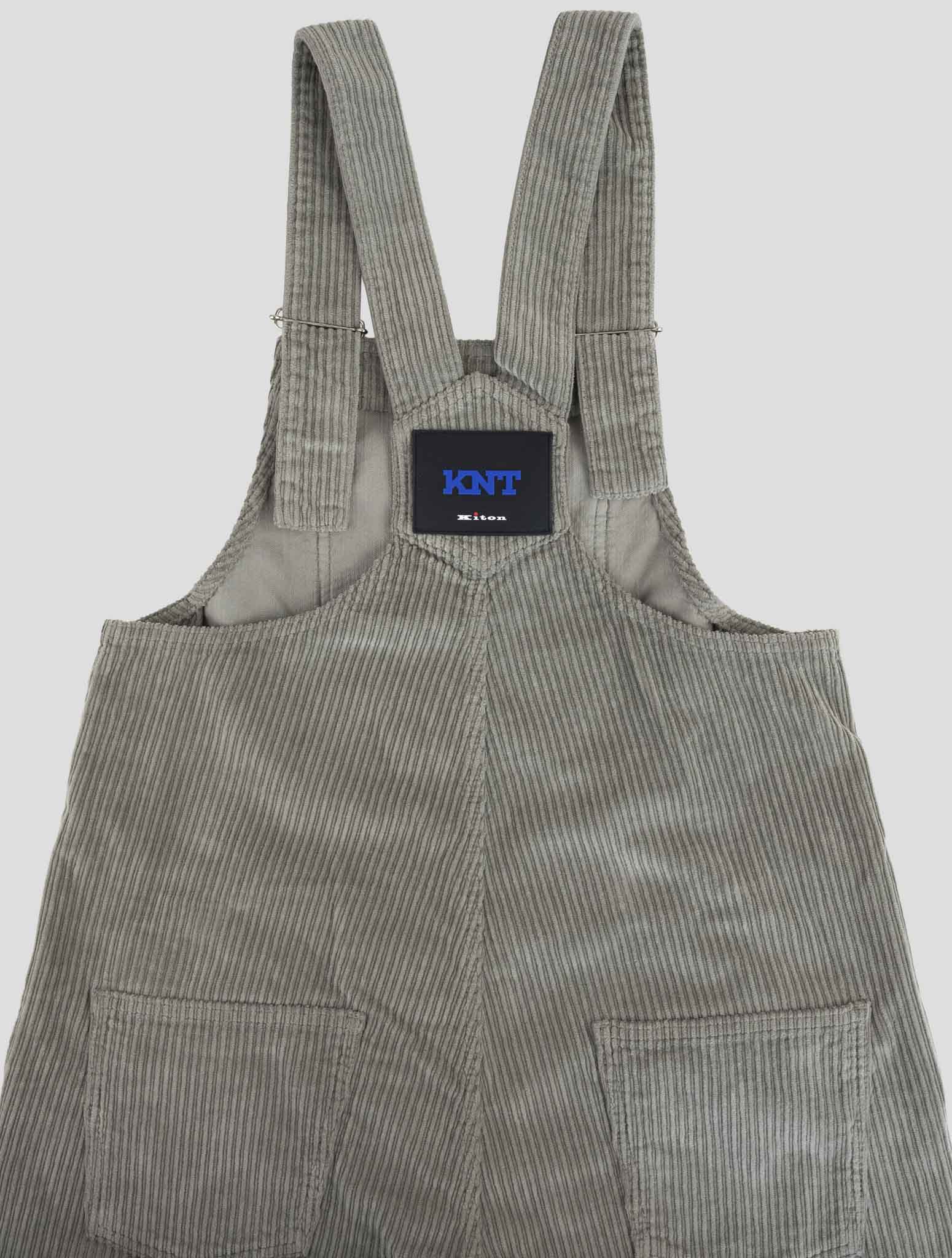 Kiton Knt Gray Cotton Ea Velvet Salopette