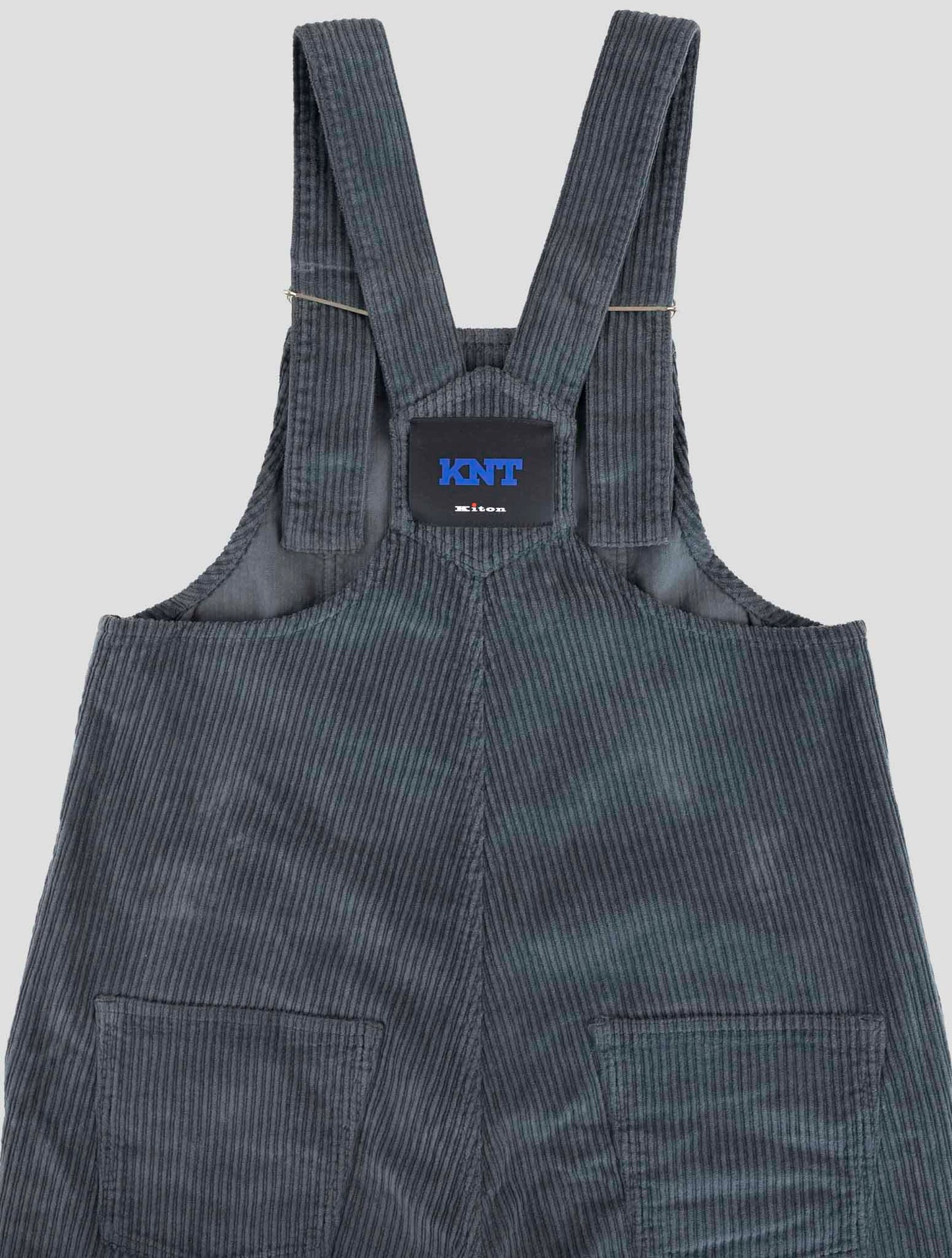 Kiton Knt Gray Cotton Ea Velvet Salopette