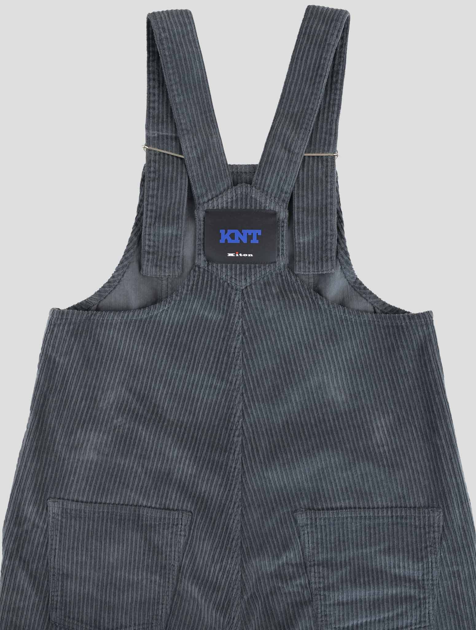 Kiton Knt Gray Cotton Ea Velvet Salopette