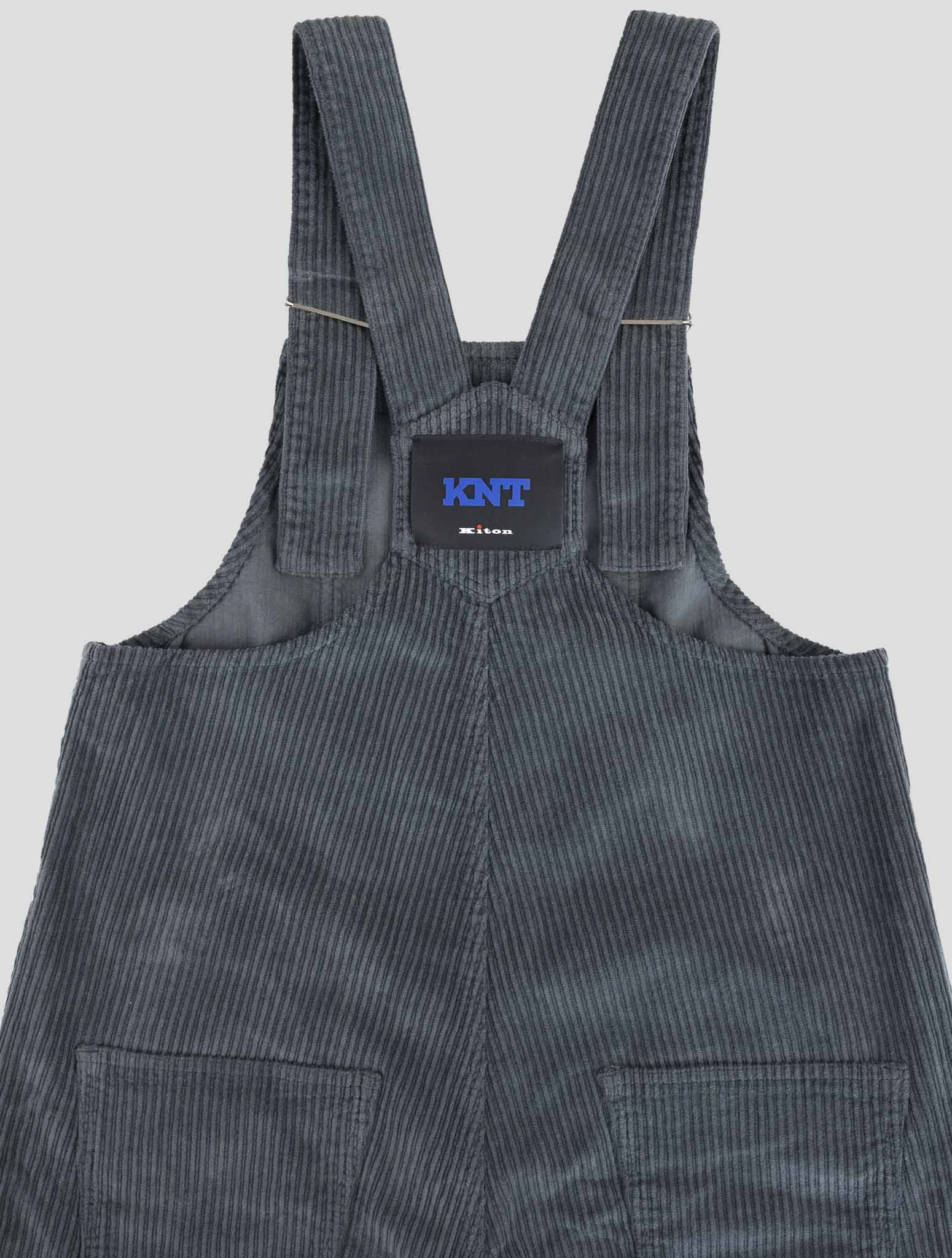 Kiton Knt Gray Cotton Ea Velvet Salopette