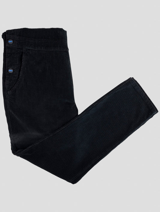 Kiton Knt Black Cotton Ea Velvet Salopette