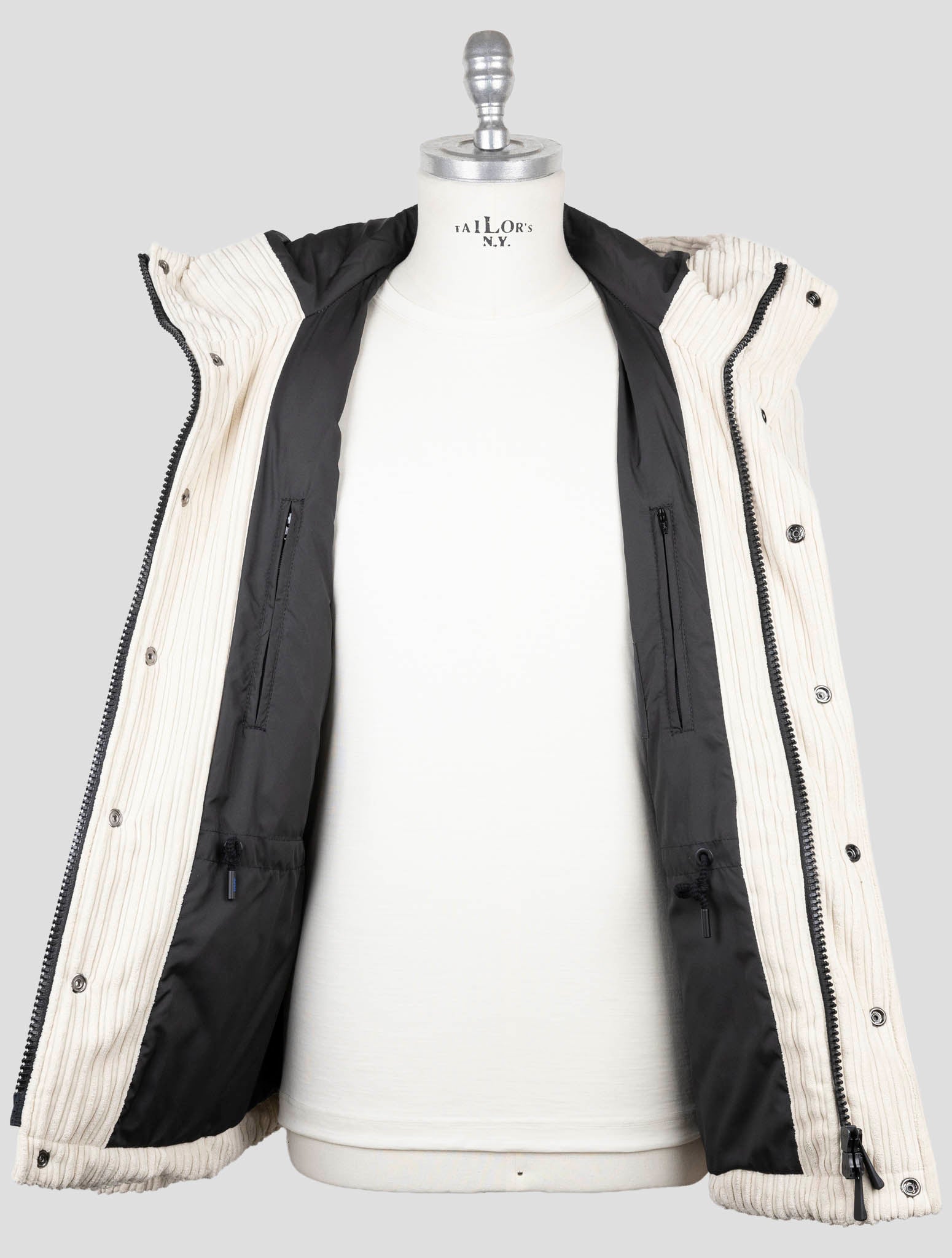 Kiton Knt White Pl Pa Velvet Coat