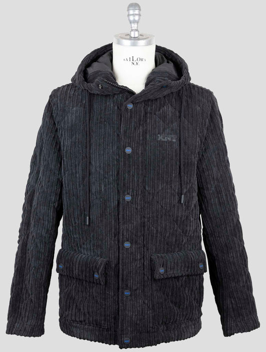 Kiton Knt Black Pl Pa Velvet Coat