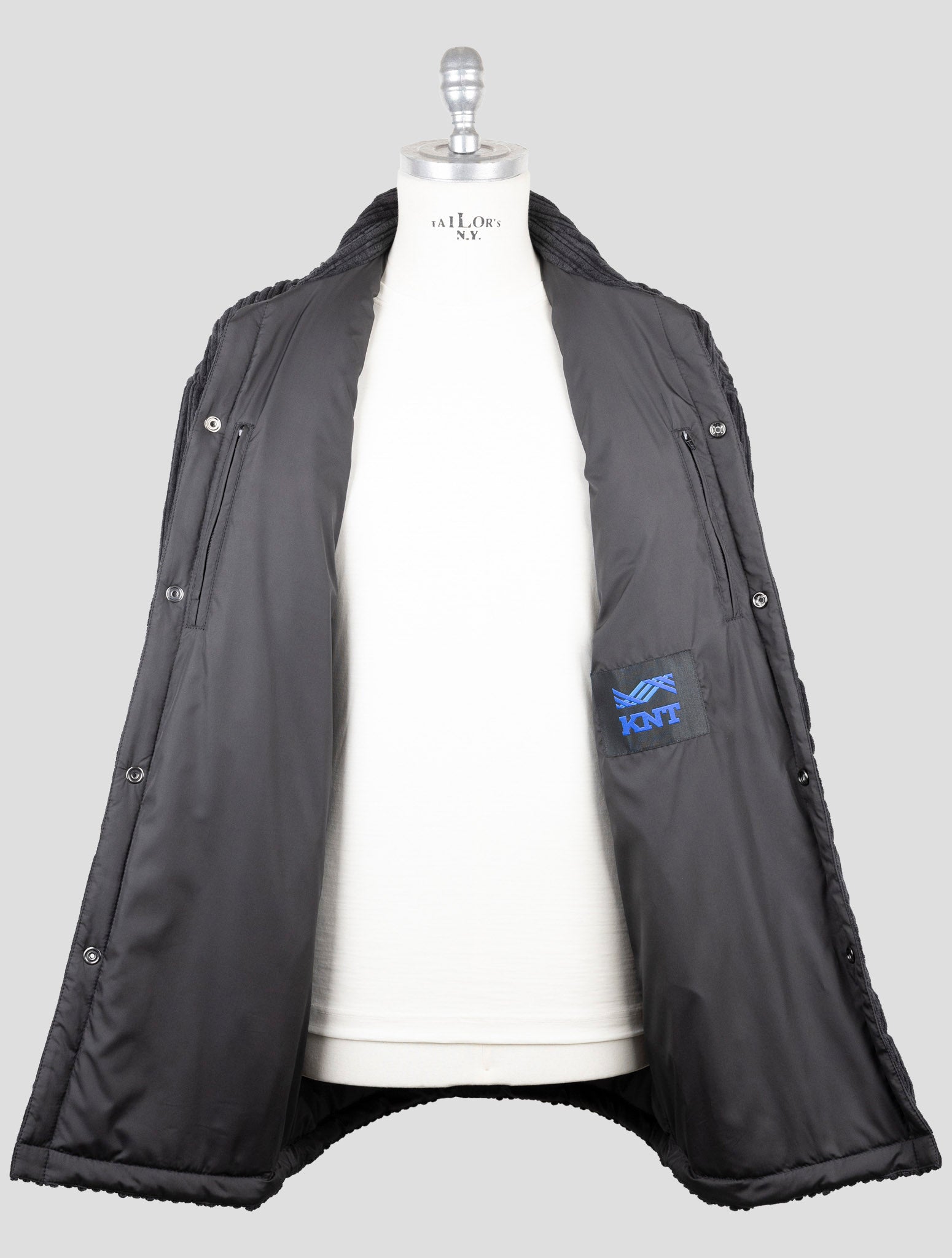 Kiton Knt Black Pl Pa Velvet Coat