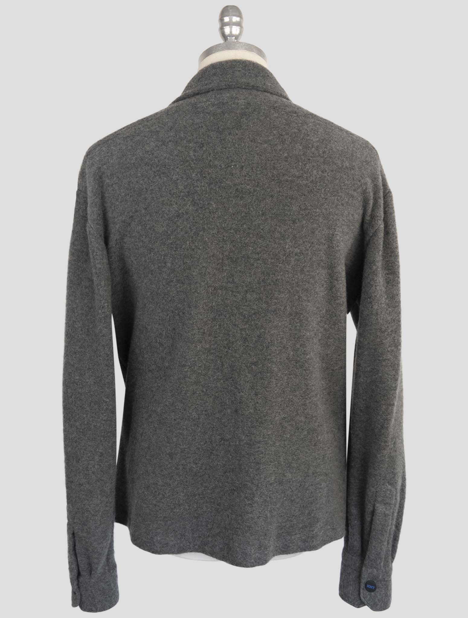Kiton Knt Dark Gray Cashmere Pa Coat