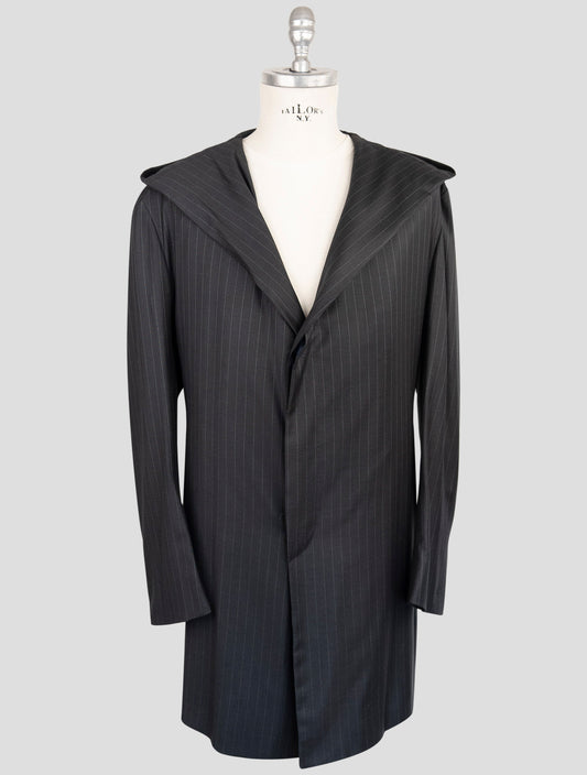 Kiton Knt Gray Virgin Wool Overcoat