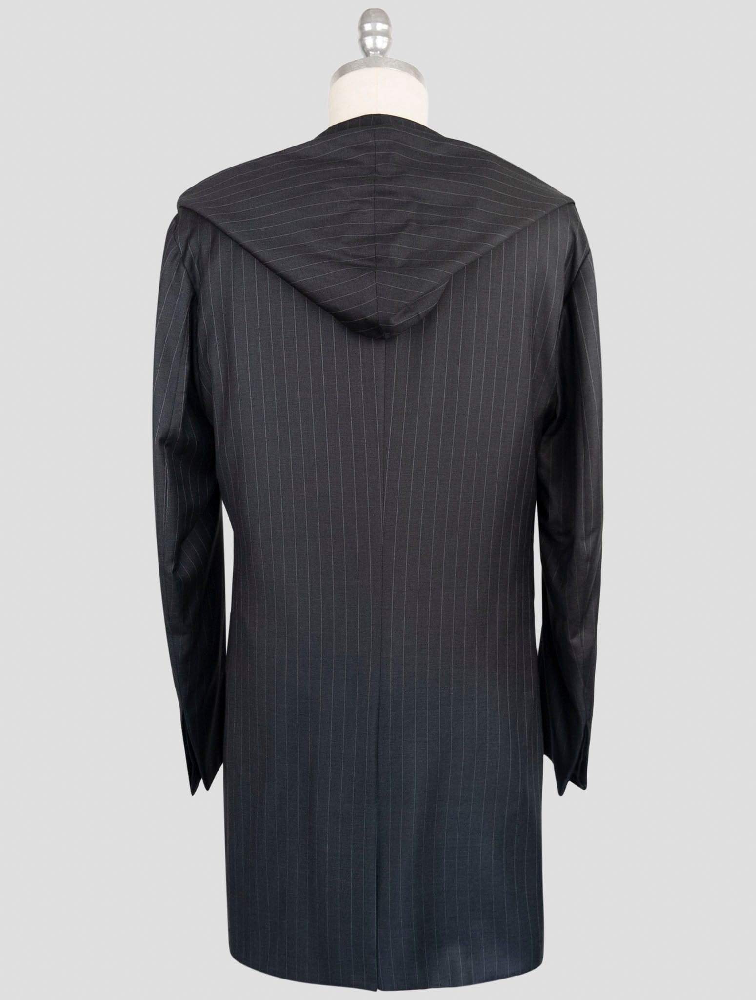 Kiton Knt Gray Virgin Wool Overcoat