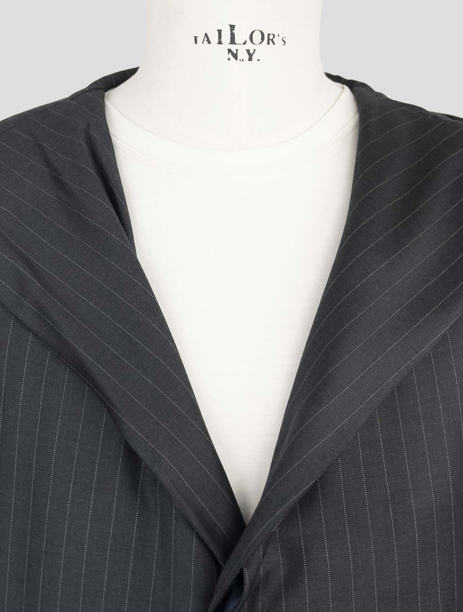 Kiton Knt Gray Virgin Wool Overcoat