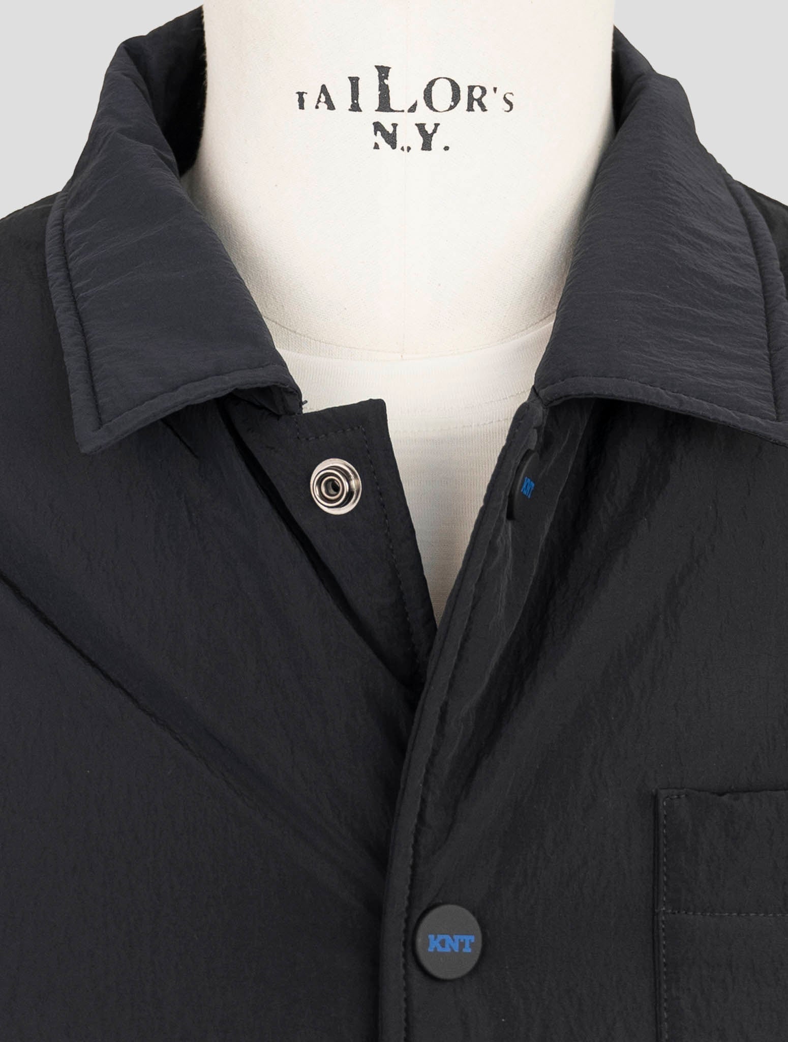 Kiton Knt Black PA Coat back view