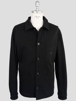 Kiton Knt Black Viscose Pa Ea Overcoat