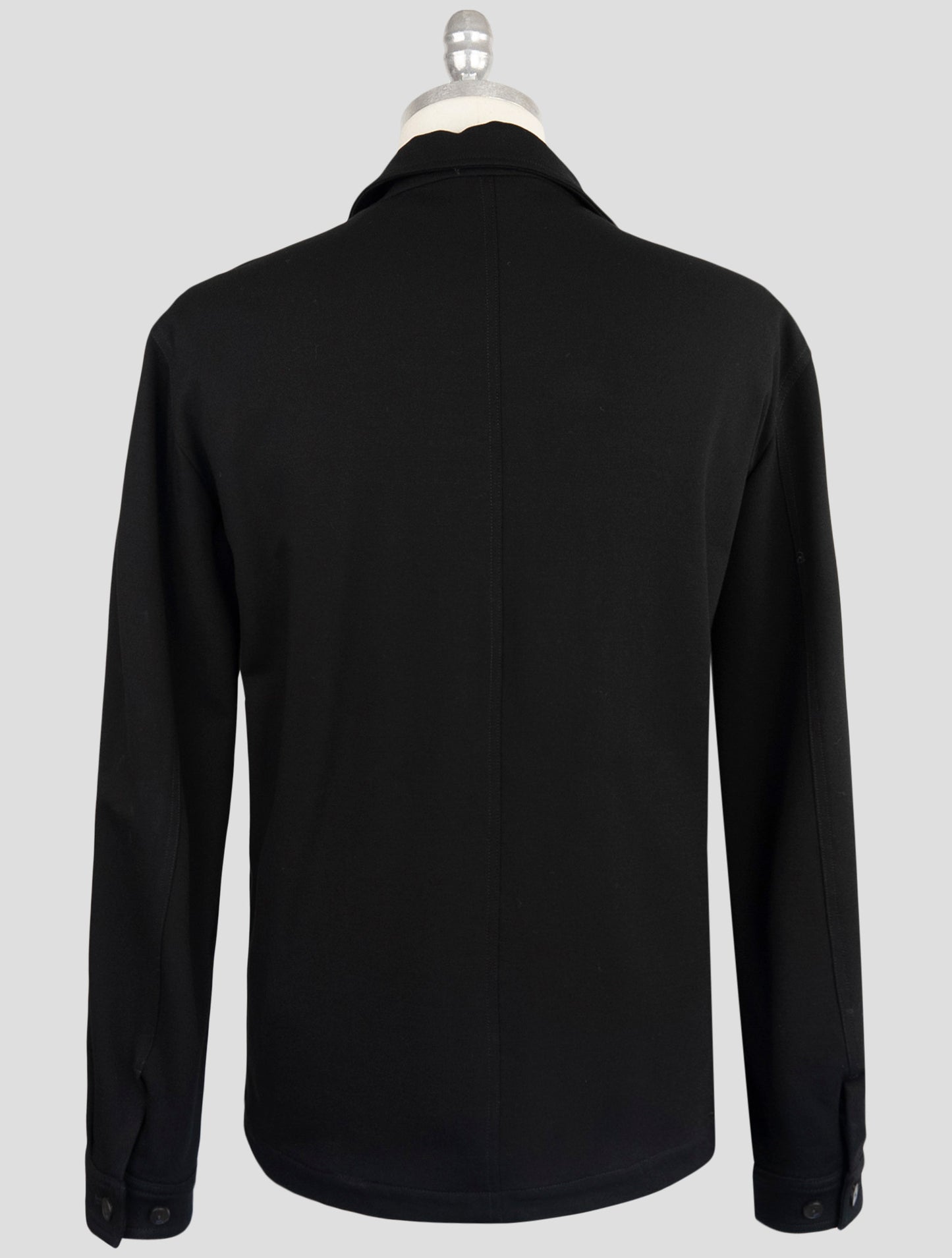 Kiton Knt Black Viscose Pa Ea Overcoat