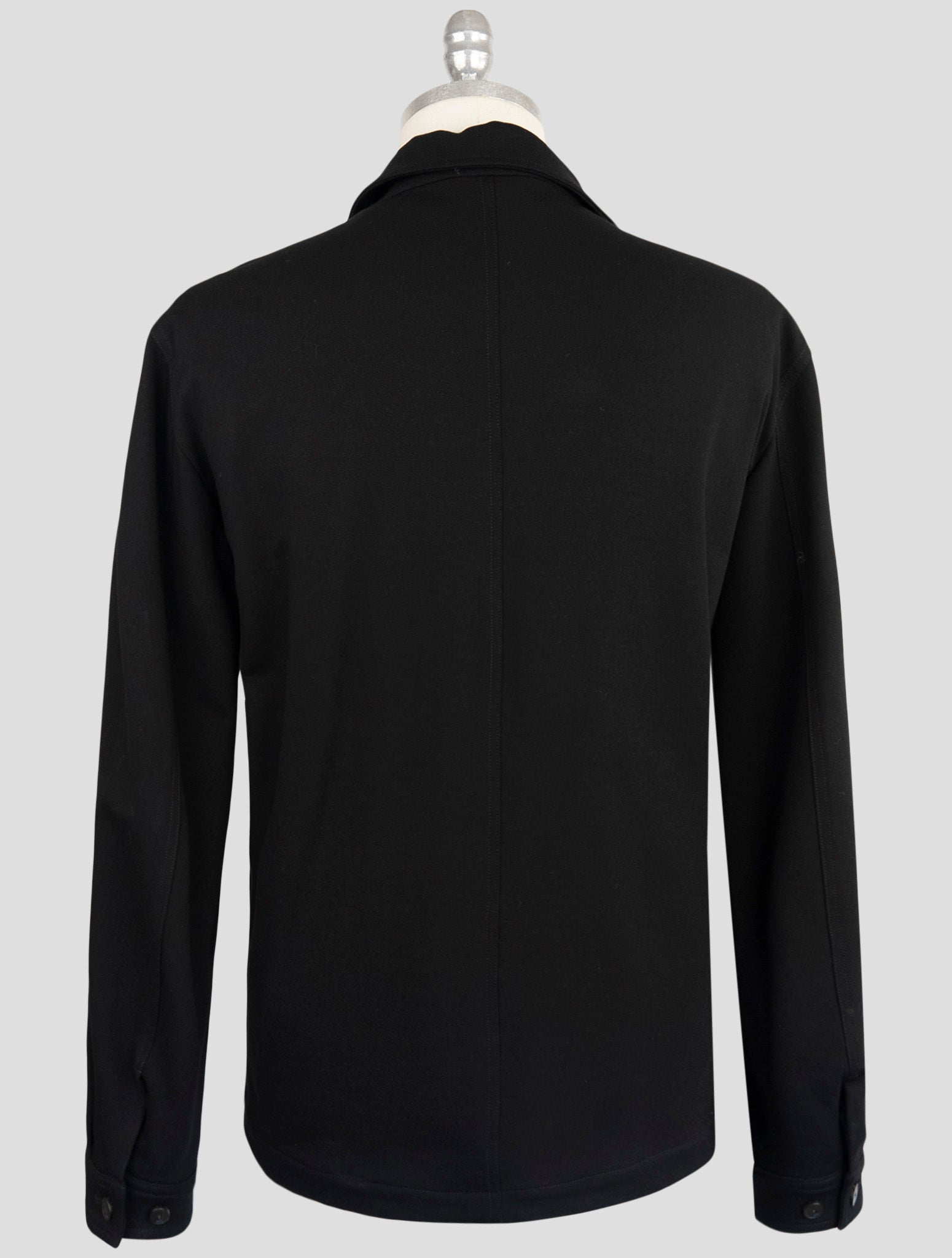 Kiton Knt Black Viscose Pa Ea Overcoat