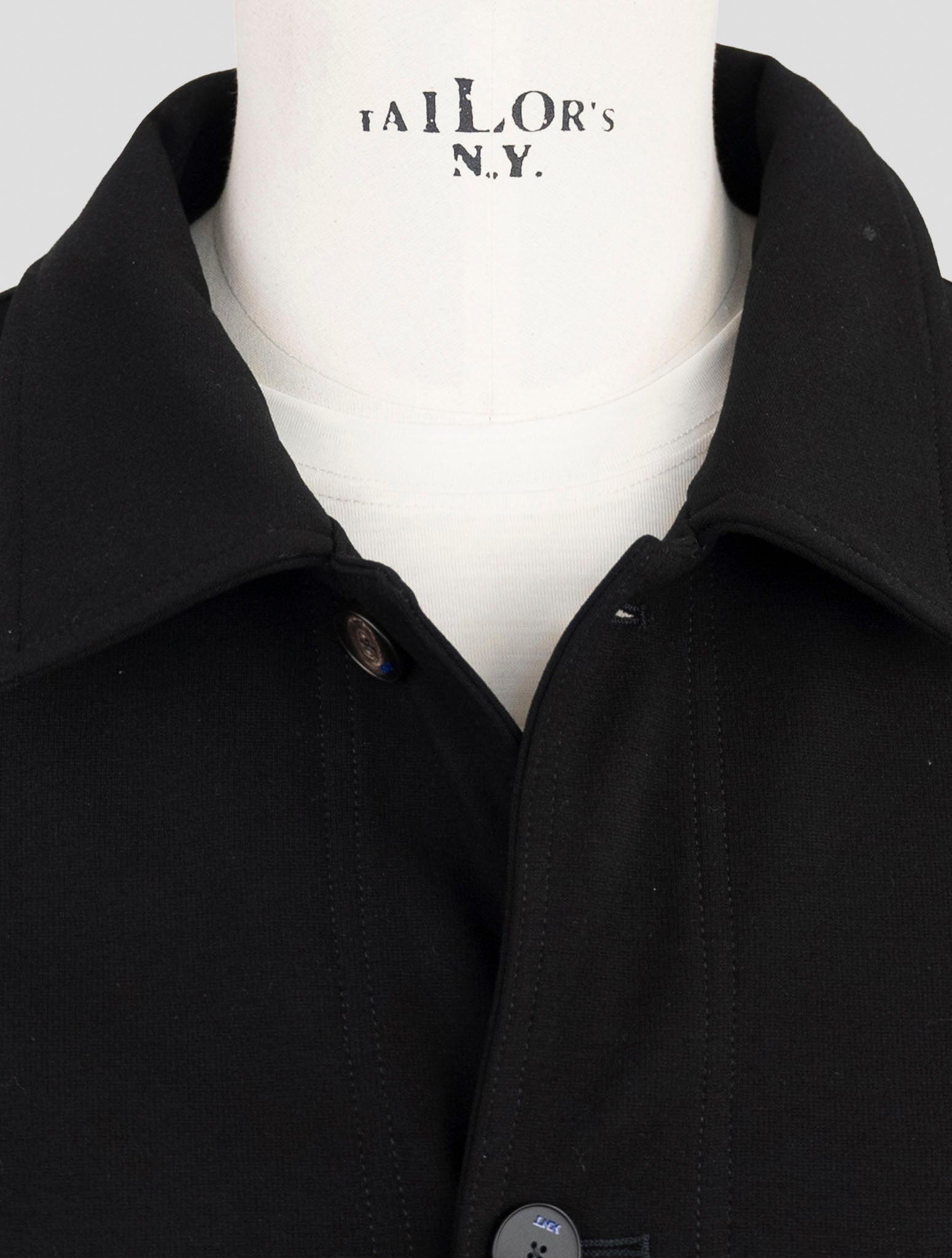 Kiton Knt Black Viscose Pa Ea Overcoat