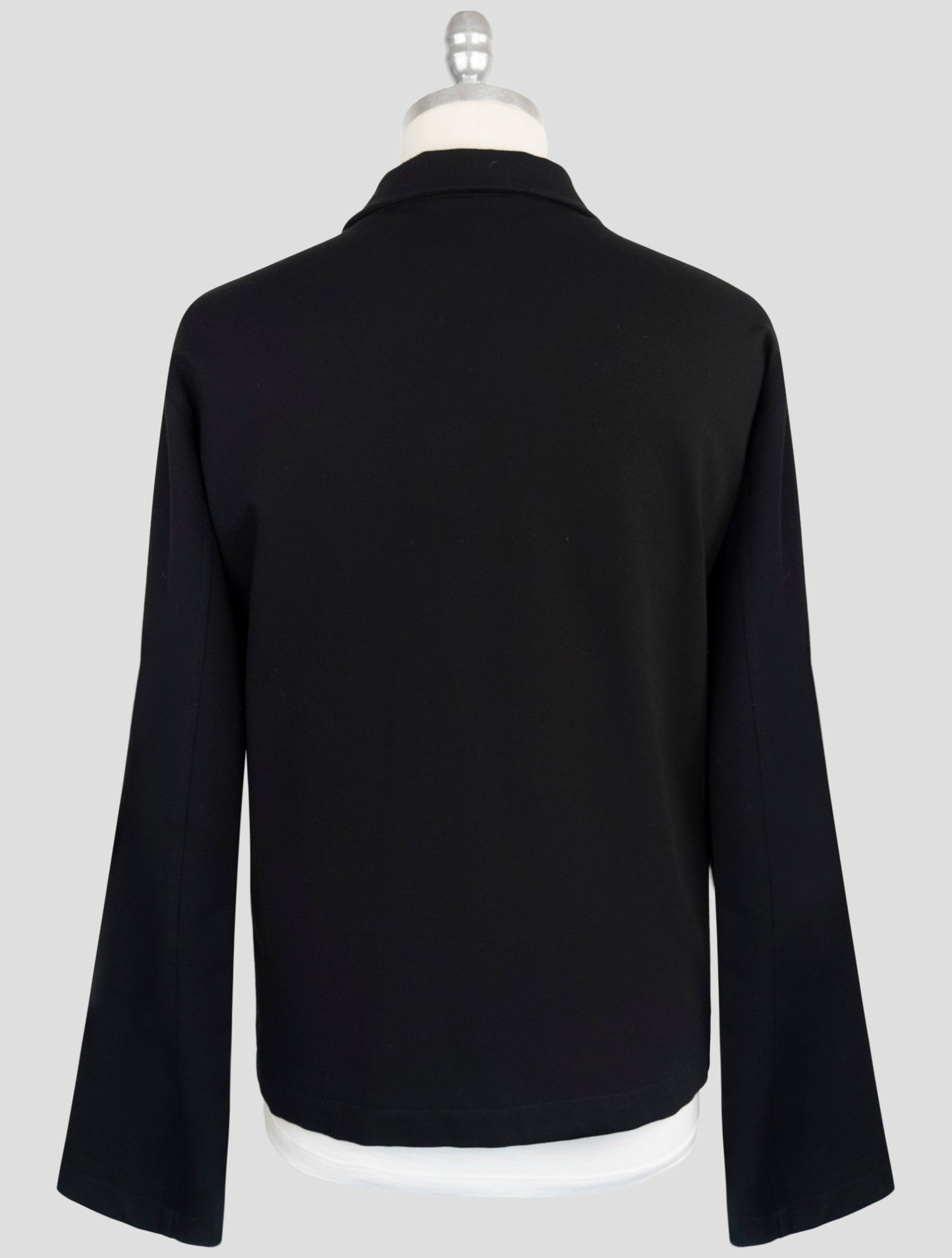 Kiton Knt Black Viscose Pa Ea Overcoat