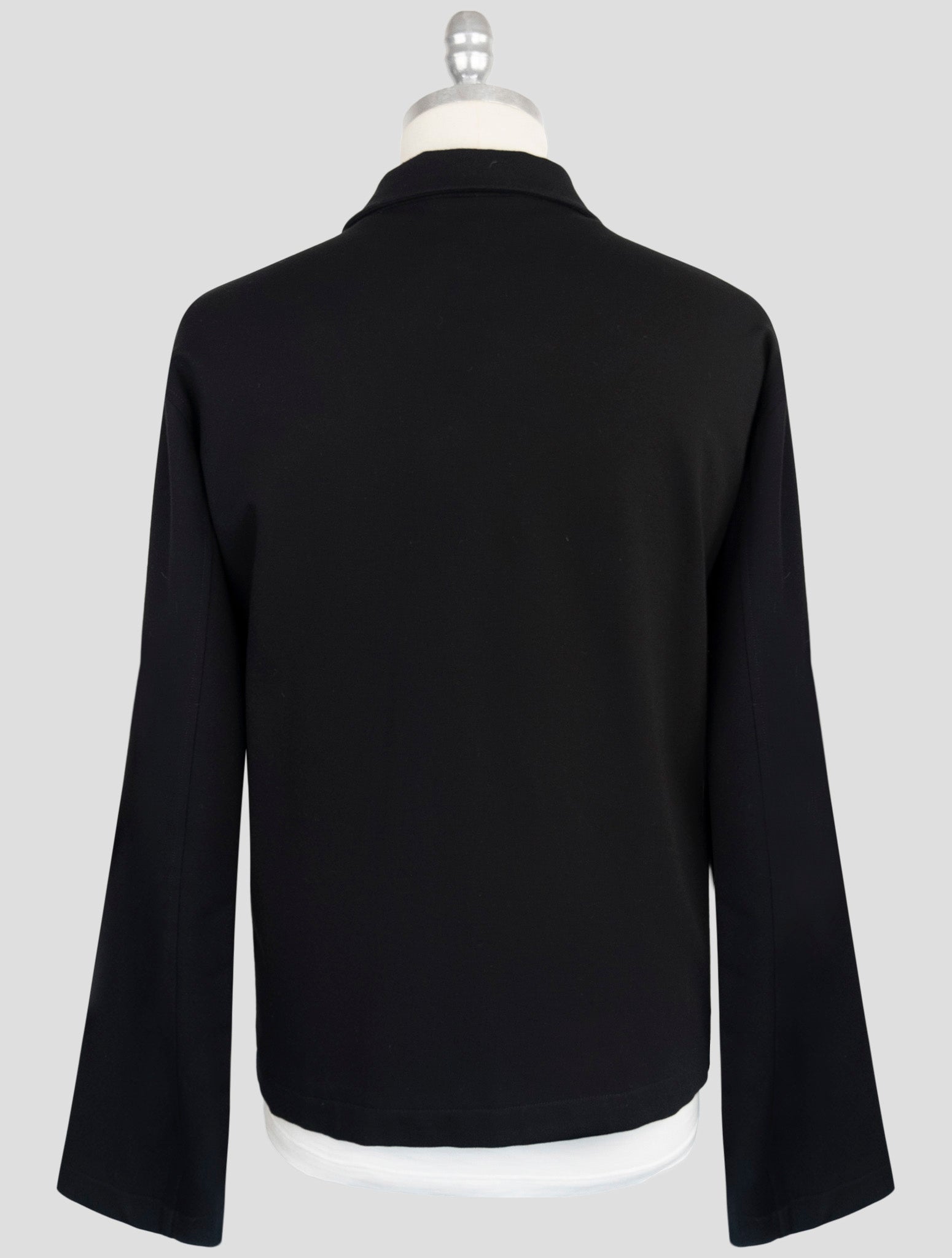 Kiton Knt Black Viscose Pa Ea Overcoat