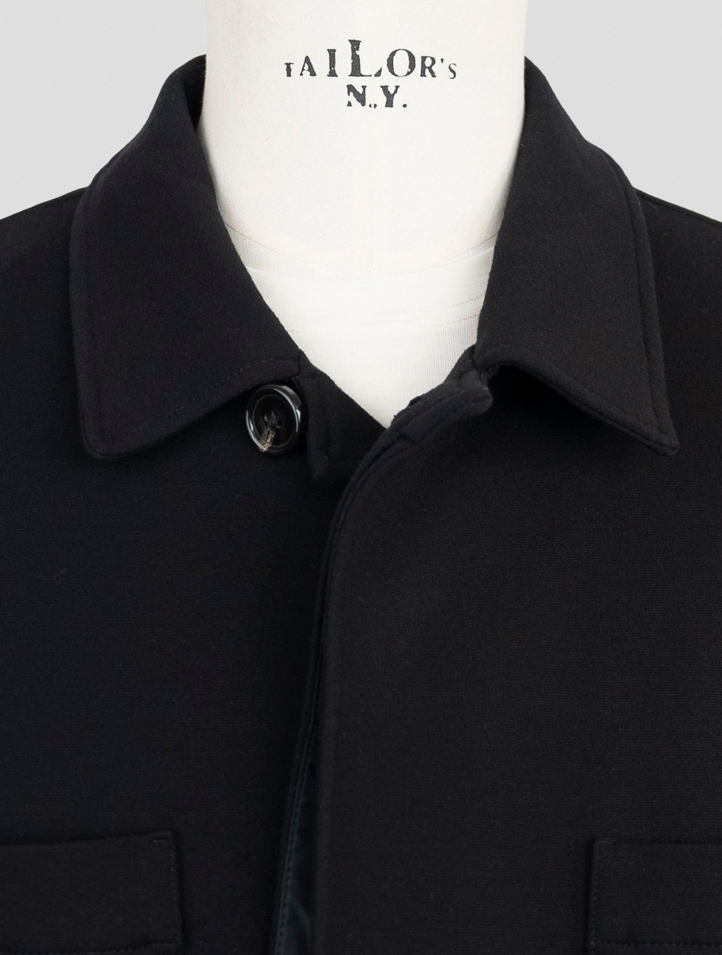 Kiton Knt Black Viscose Pa Ea Overcoat