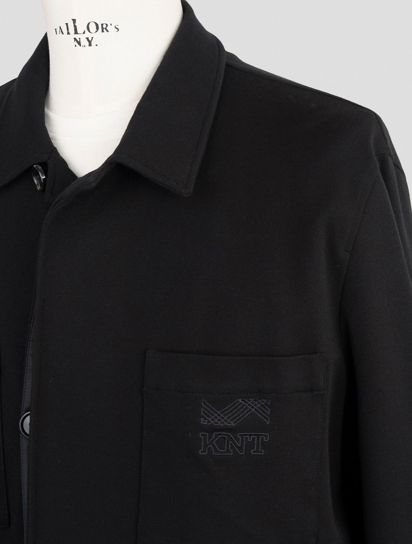 Kiton Knt Black Viscose Pa Ea Overcoat