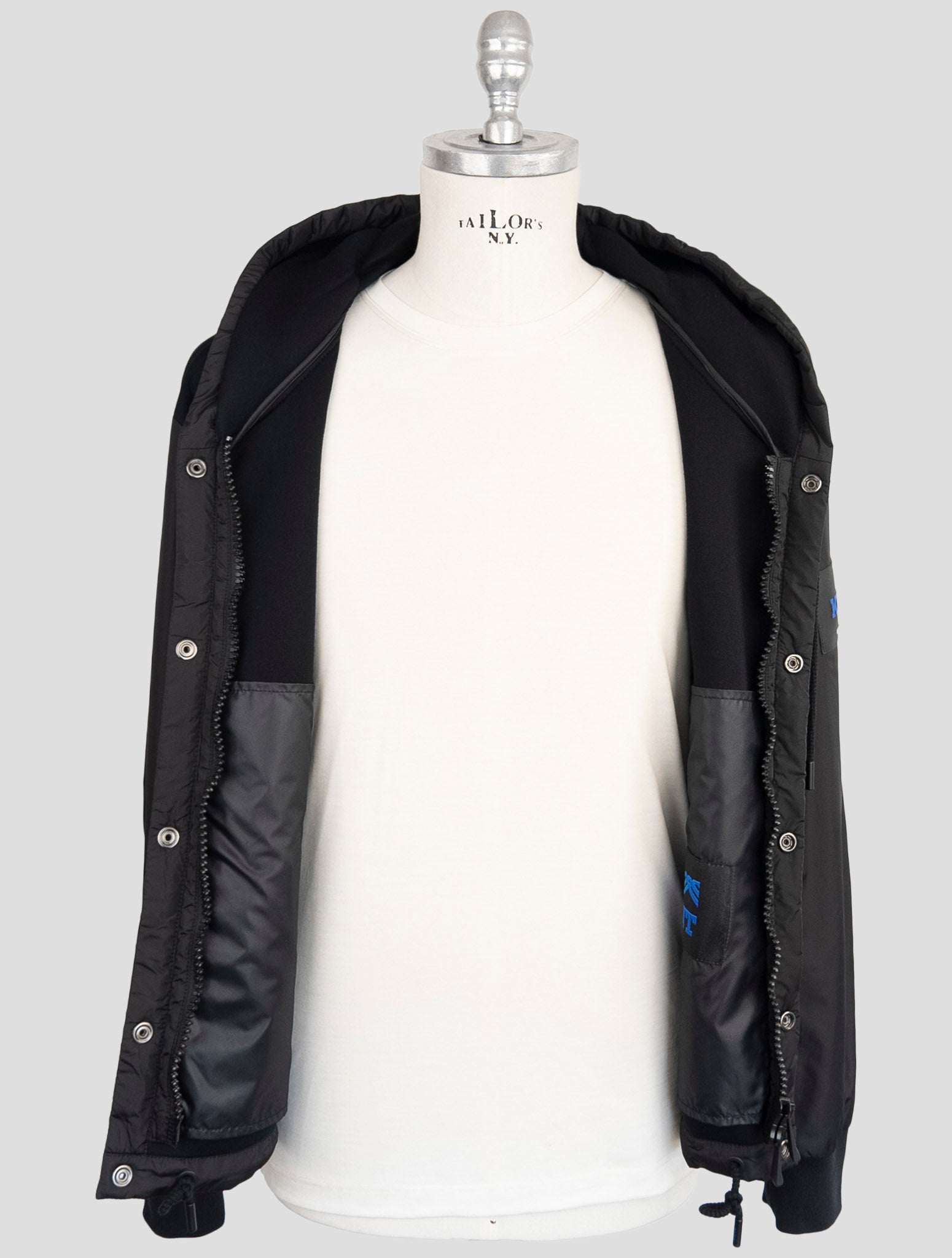 Kiton Knt Black Modal Pl Coat