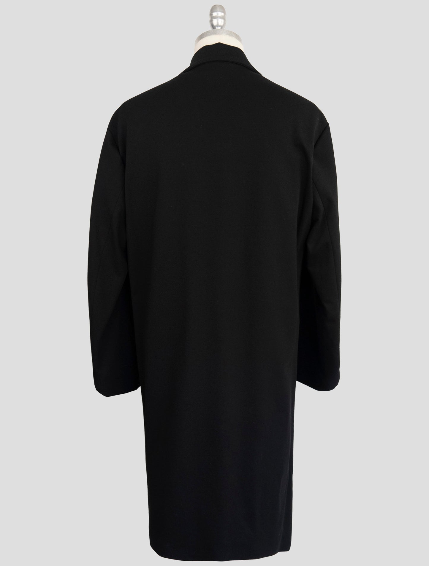 Kiton Knt Black Viscose Pa Ea Overcoat