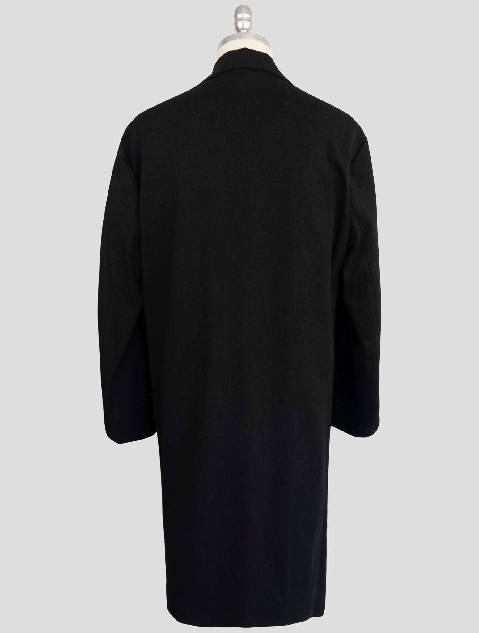 Kiton Knt Black Viscose Pa Ea Overcoat