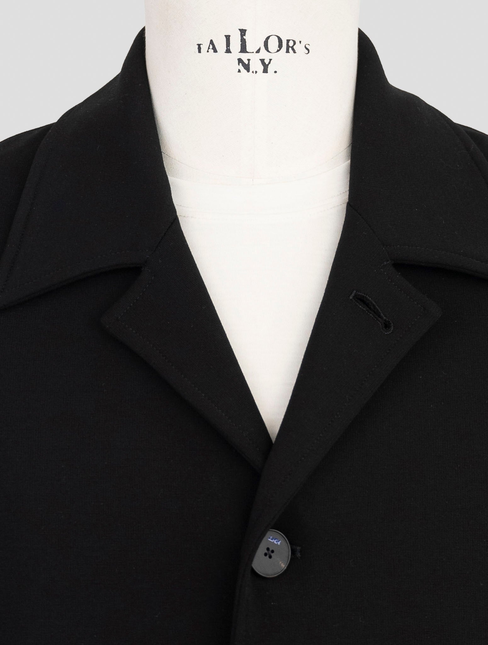 Kiton Knt Black Viscose Pa Ea Overcoat