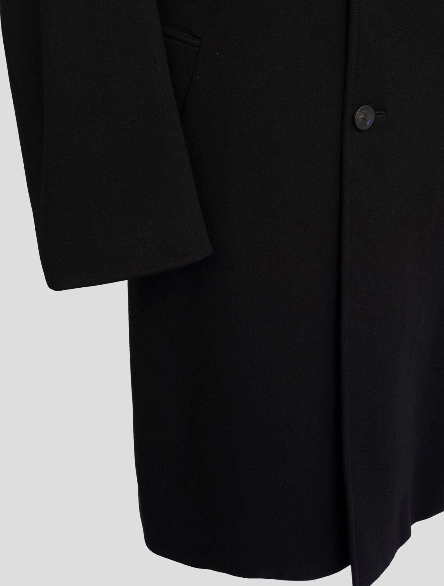 Kiton Knt Black Viscose Pa Ea Overcoat
