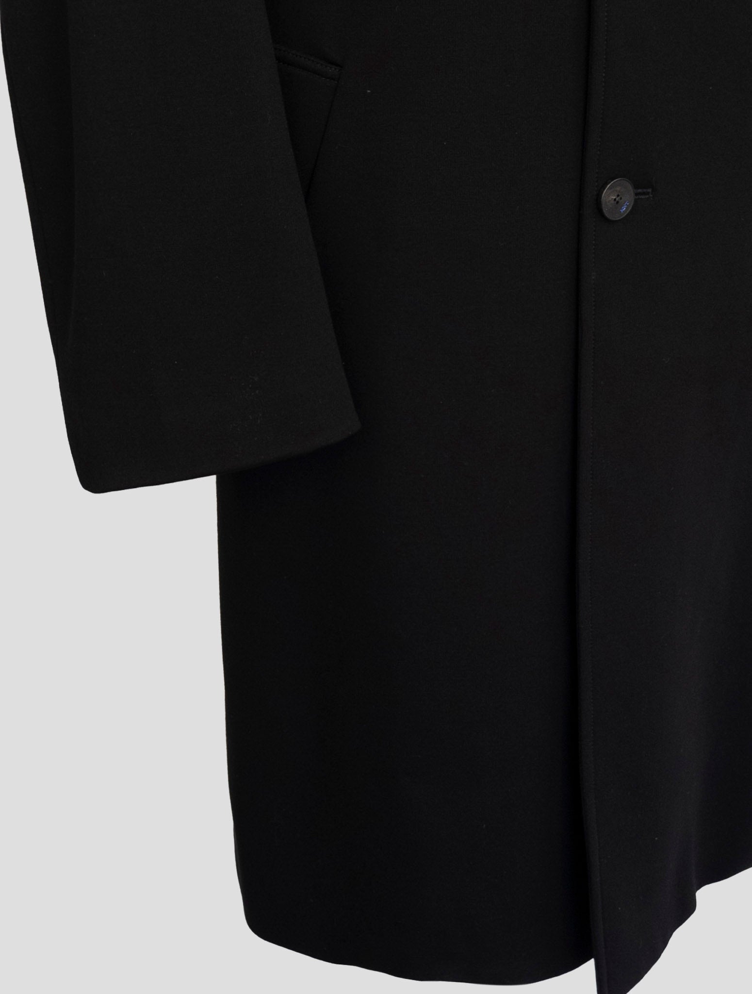 Kiton Knt Black Viscose Pa Ea Overcoat